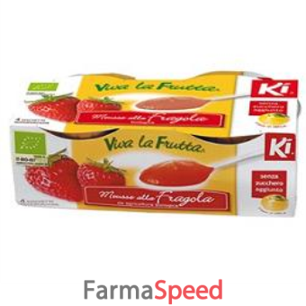ki - vivalafrutta mousse alla fragola senza zuccheri aggiunti 4 x 100 g