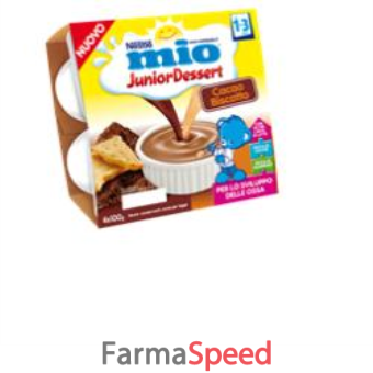 mio junior dessert cacao/biscotto 4 x 100 g