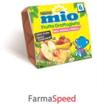 nestle mio frutta grattugiata mela banana fragola 100 g 4 pezzi