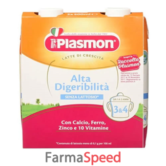 plasmon latte crescita alta digeribilita' 500 ml