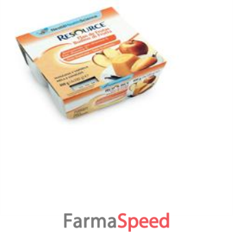 resource budino frutta mela vaniglia 4 coppette 100 g