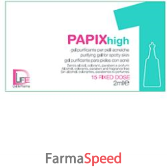 papix high gel purificante per pelli acneiche 15x2 ml