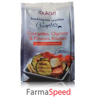 dukan snack verdure liofilizzate zucchine cipolle peperoni rossi 20 g