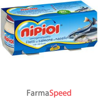 nipiol omogeneizzato salmone nasello verdure 2 pezzi 80 g