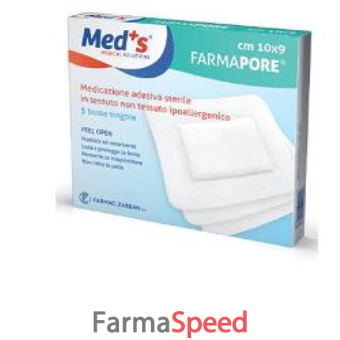 meds pore medicazione adesiva 10x30 cm 3 pezzi