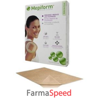 medicazione mepiform atraumatica per cicatrici e cheloidi non sterile 5x7,5cm 5 pezzi