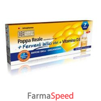 pappa reale + fermenti lattici + vitamina d adulti 7 flaconcini 70 ml