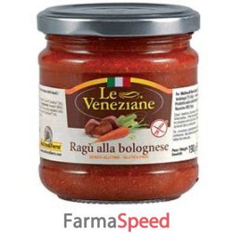 le veneziane ragu' alla bolognese sugo senza glutine 185 g