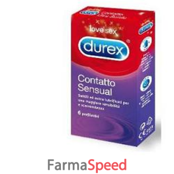 profilattico durex contatto sensual 6 pezzi