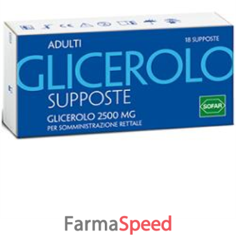 glicerolo supposte adulti 2500 mg 18 pezzi