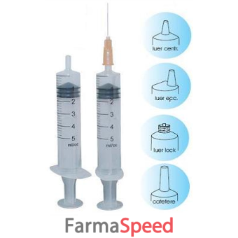 siringa sterile comfort 50/60ml cono catetere senza ago 25 pezzi