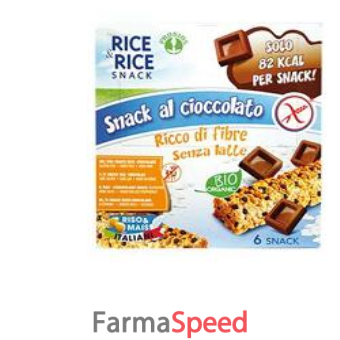 rice&rice snack di riso al cioccolato 6 x 21 g senza lievito