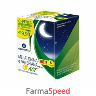 melatonina act 1mg +valeriana 5 forte complex 60 compresse