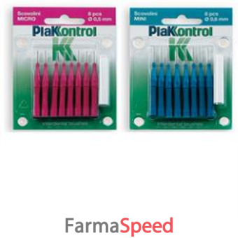 plakkontrol scovolino micro 0,5 mm 8 pezzi + manico