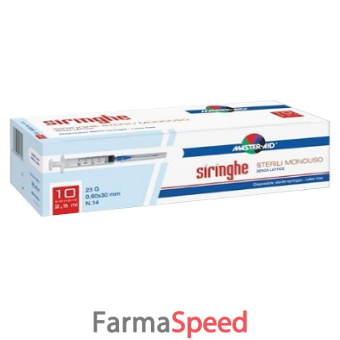 siringa per venipuntura master-aid 10 ml gauge 21 10 pezzi