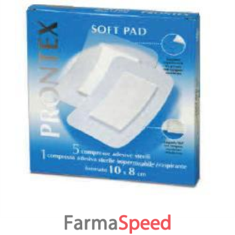 garza compressa prontex soft pad 10x8 cm 6 pezzi (5 tnt + 1 impermeabile aqua pad)