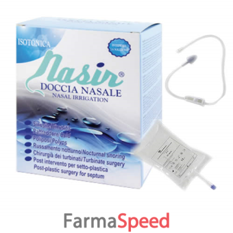 nasir doccia nasale con soluzione fisiologica isotonica 4 sacche 500 ml + 1 blister