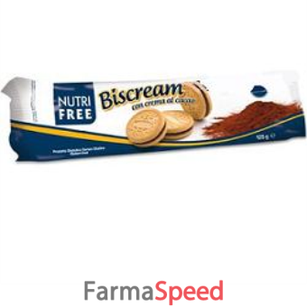 nutrifree biscream con crema al cacao 125 g