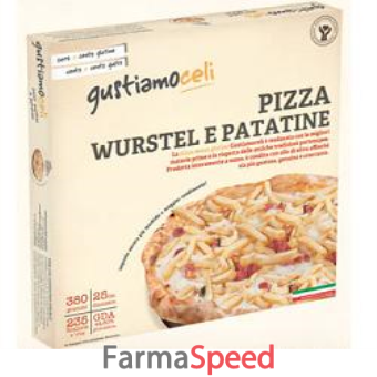 gustiamoceli pizza wurstel e patatine vassoio 360 g