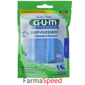 gum easy flossers filo interdentale con forcella 30 pezzi