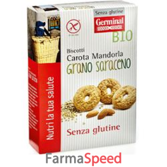 germinal bio nutri la tua salute biscotti al grano saraceno carota e mandorle 250 g