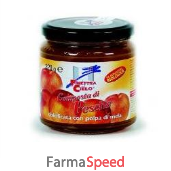 composta di pesche bio con polpa di mela 320 g