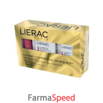 lierac coherence jour & nuit coherence levres 15 ml + trousse easy chic rose