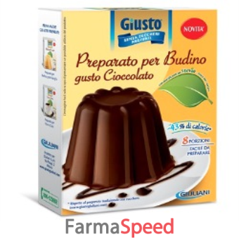 giusto senza zucchero preparato con stevia per budino al cioccolato 150 g