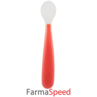 chicco cucchiaio morbido silicone 6m+ rosso up