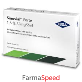 sinovial 32 siringa intra-articolare acido ialuronico 1,6% 32 mg/2 ml 1 fs + ago gauge 21 3 pezzi