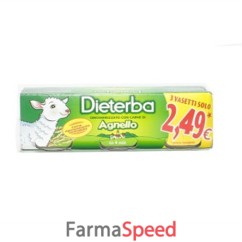 dieterba omogeneizzato agnello 3 pezzi 80 g