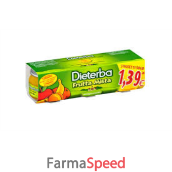 dieterba omogeneizzato frutta mista 3 pezzi 80 g