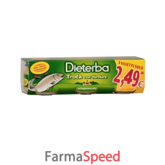 dieterba omogeneizzato trota 3 pezzi 80 g