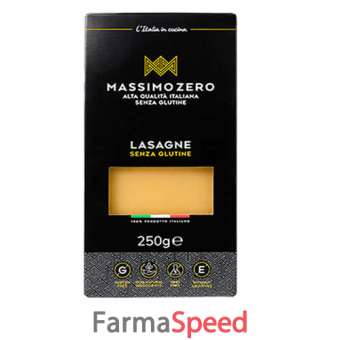 massimo zero lasagne senza glutine 250 g