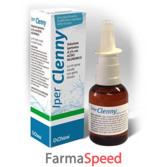 iper clenny spray nasale getto dosato soluzione ipertonica 3% sodio cloruro 30 g/l con acido ialuronico 50 ml