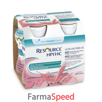 resource hp/hc fragola 4 bottiglie 200 ml