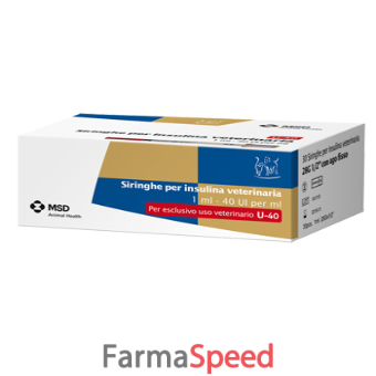 siringhe insulina veterinaria msd-ah 30 siringhe 40ui/ml