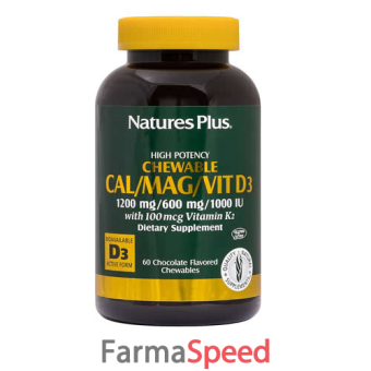 calcio magnesio vitamina d3 + vitamina k2 60 tavolette masticabili al cioccolato