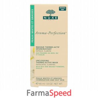 nuxe aroma perfection masque thermo-actif desincrustant - maschera termoattiva disincrostante 40 ml