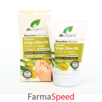 dr organic virgin olive oil olio di oliva foot heel cream crema piedi 125 ml