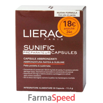 lierac sunific preparateur blister 30 capsule 12 g