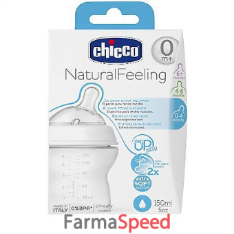 chicco biberon natural feel 0+150 normale