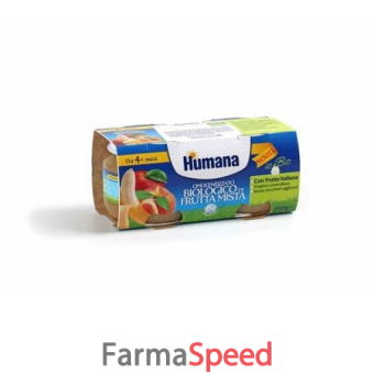 humana omogeneizzato frutta mista bio 2 vasetti 100 g