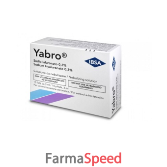 yabro 10 fiale 3ml acido ialuronico 0,3% soluzione per nebulizzatore