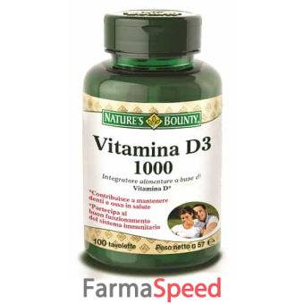 vitamina d3/1000 bottiglia 100 tavolette