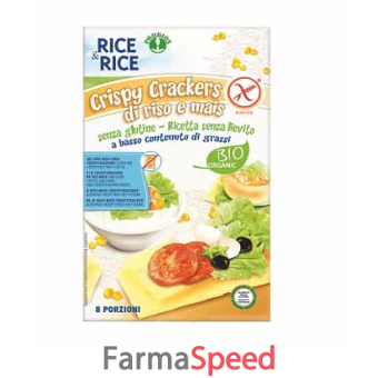 rice&rice crispy crackers di riso e mais 200 g senza lievito