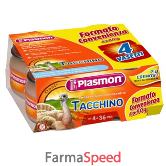 plasmon omogeneizzato tacchino 4 x 80 g con gift