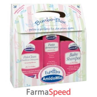 euphidra amidomio bimbo box 1 bagno crema + 1 pasta barriera + 1 shampoo balsamo