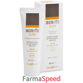 acneffe sun spf 30 alta protezione uvb per cute acneica e seborroica 50 ml