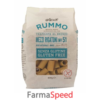 rummo mezzi rigatoni n51 di riso integrale e mais 400 g